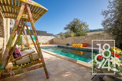 VILLA T5 155M2 STUDIO 20M2 PARCELLE 850M2 PISCINE GARAGE PLEIN SUD VUE DÉGAGÉE 13360 ROQUEVAIRE