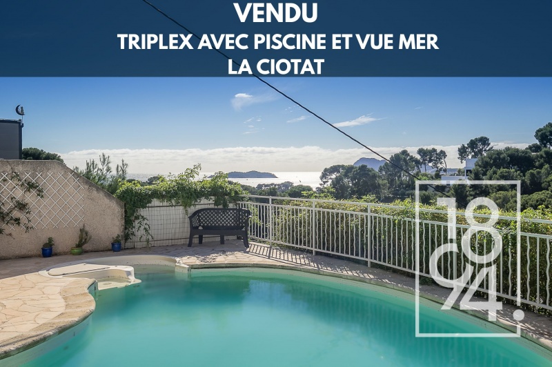 Triplex avec jardin privatif, piscine et magnifique vue mer !